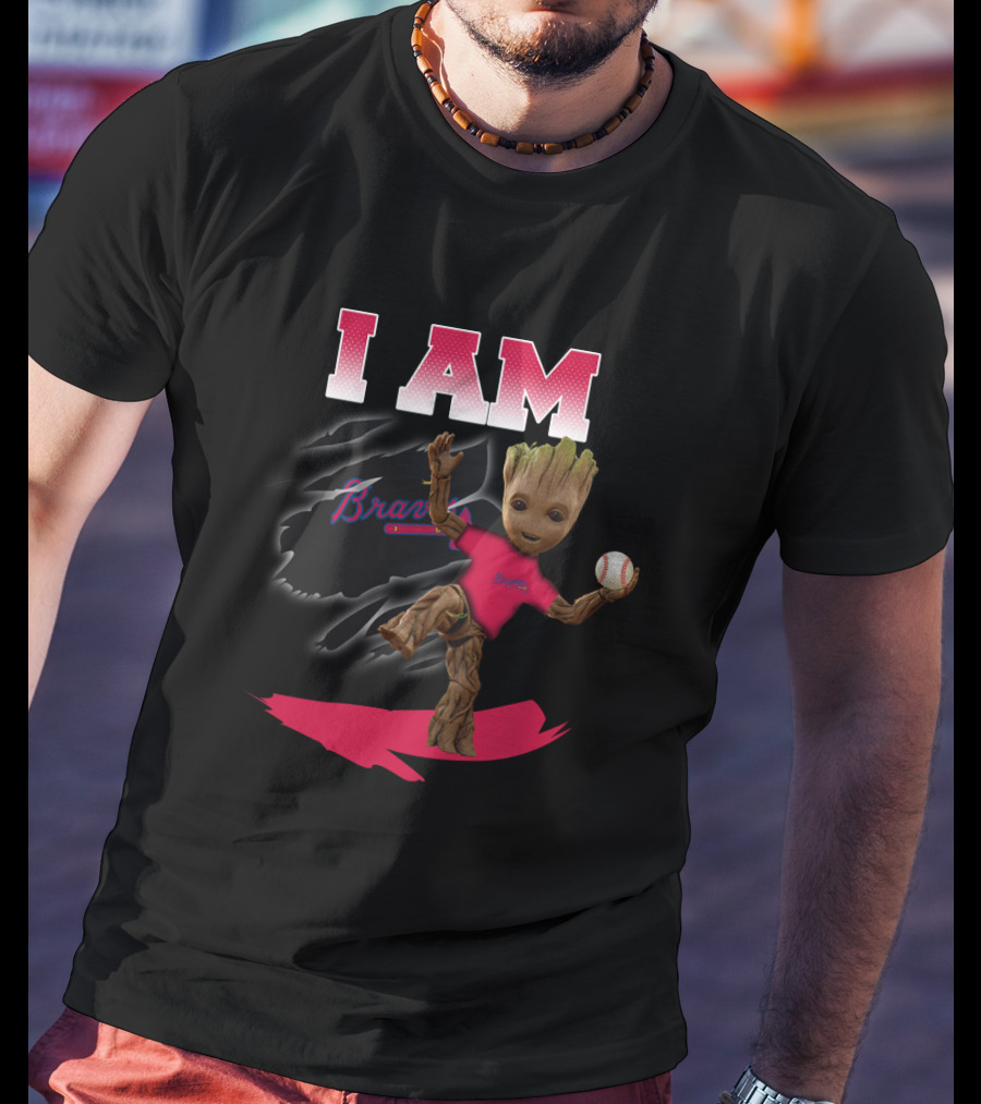 I Am Braves Groot Baseball Fan T-Shirt