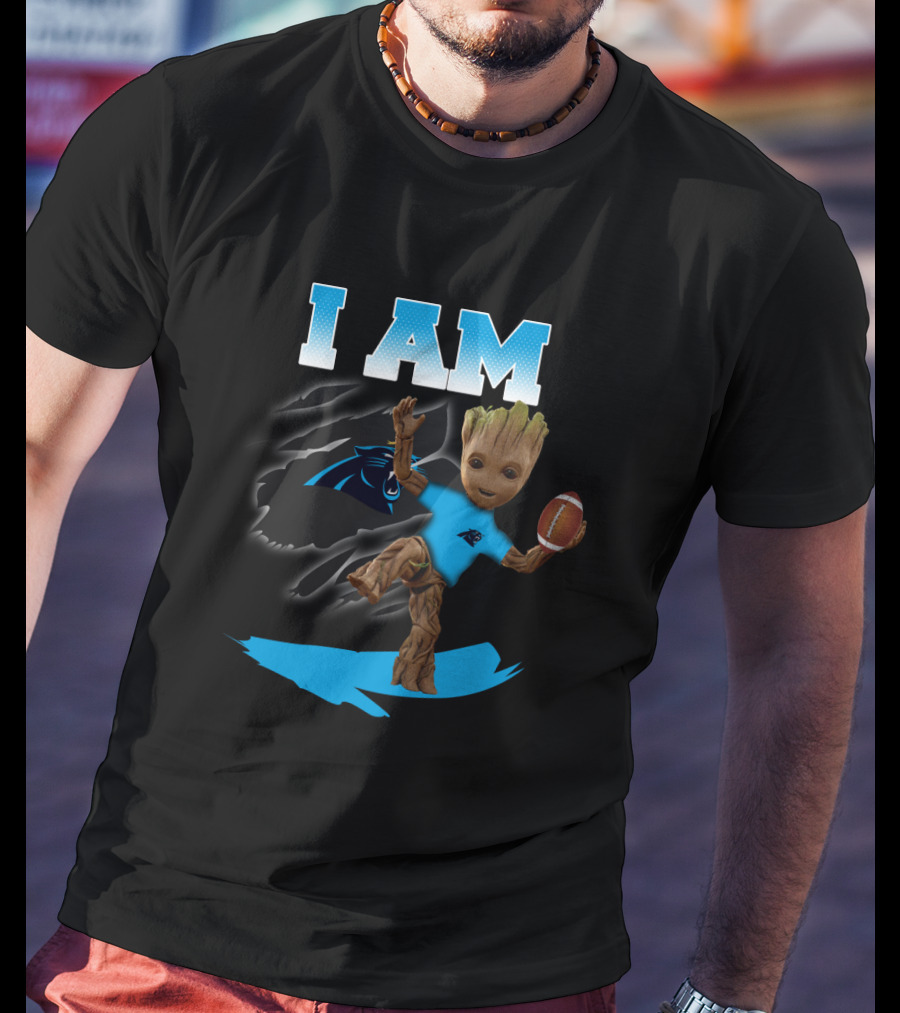 I Am Carolina Panthers Groot Football Fan T-Shirt