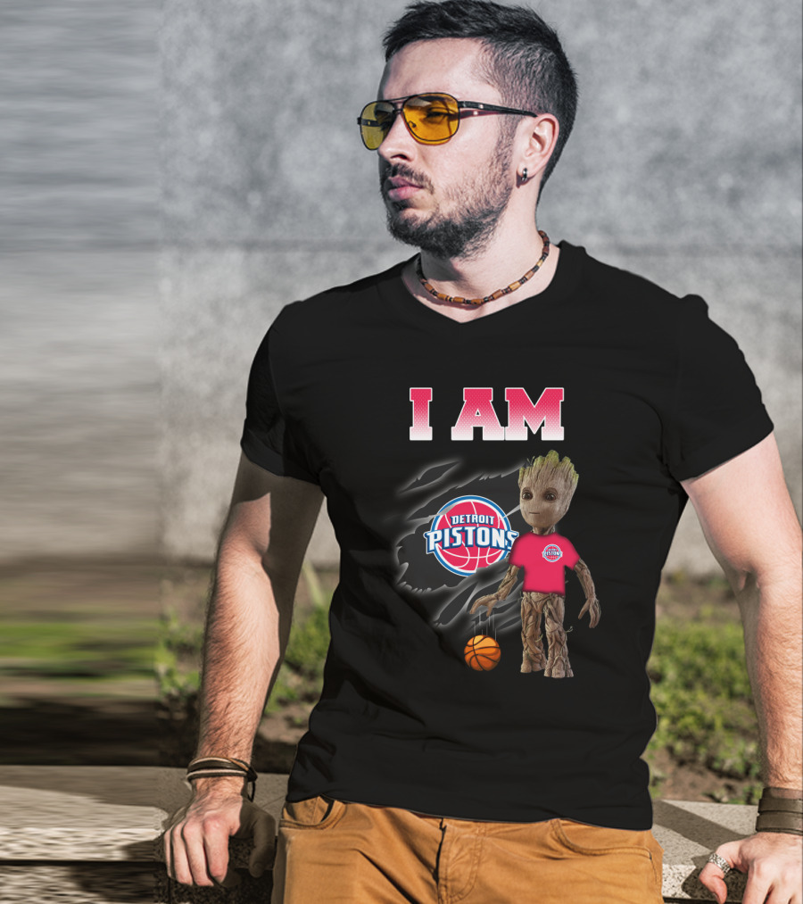 I Am Detroit Pistons Groot Basketball Fans T-Shirt