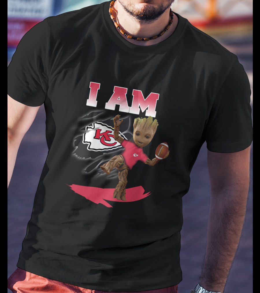 I Am Kansas City Chiefs Groot Football Fan T-Shirt