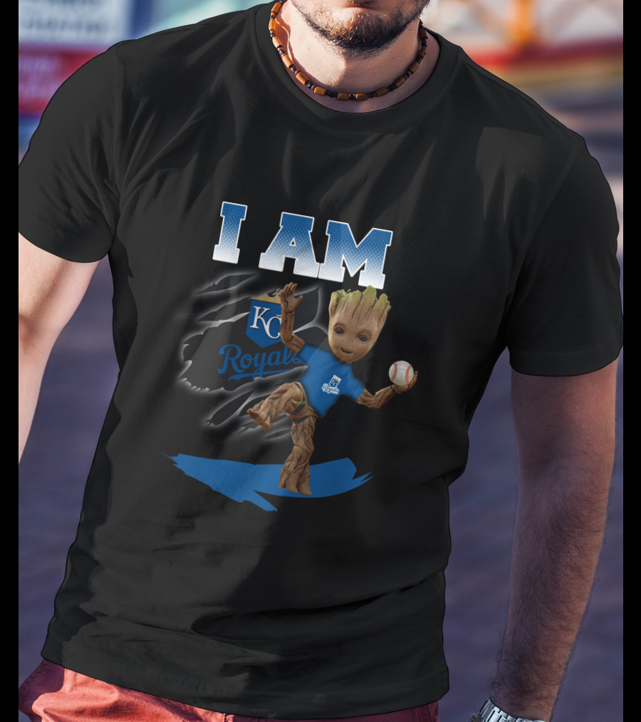 I Am Kc Royals Groot Baseball Fan T-Shirt