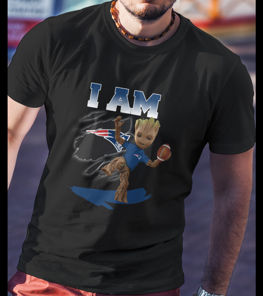 I Am New England Patriots Groot Football Fan T-Shirt