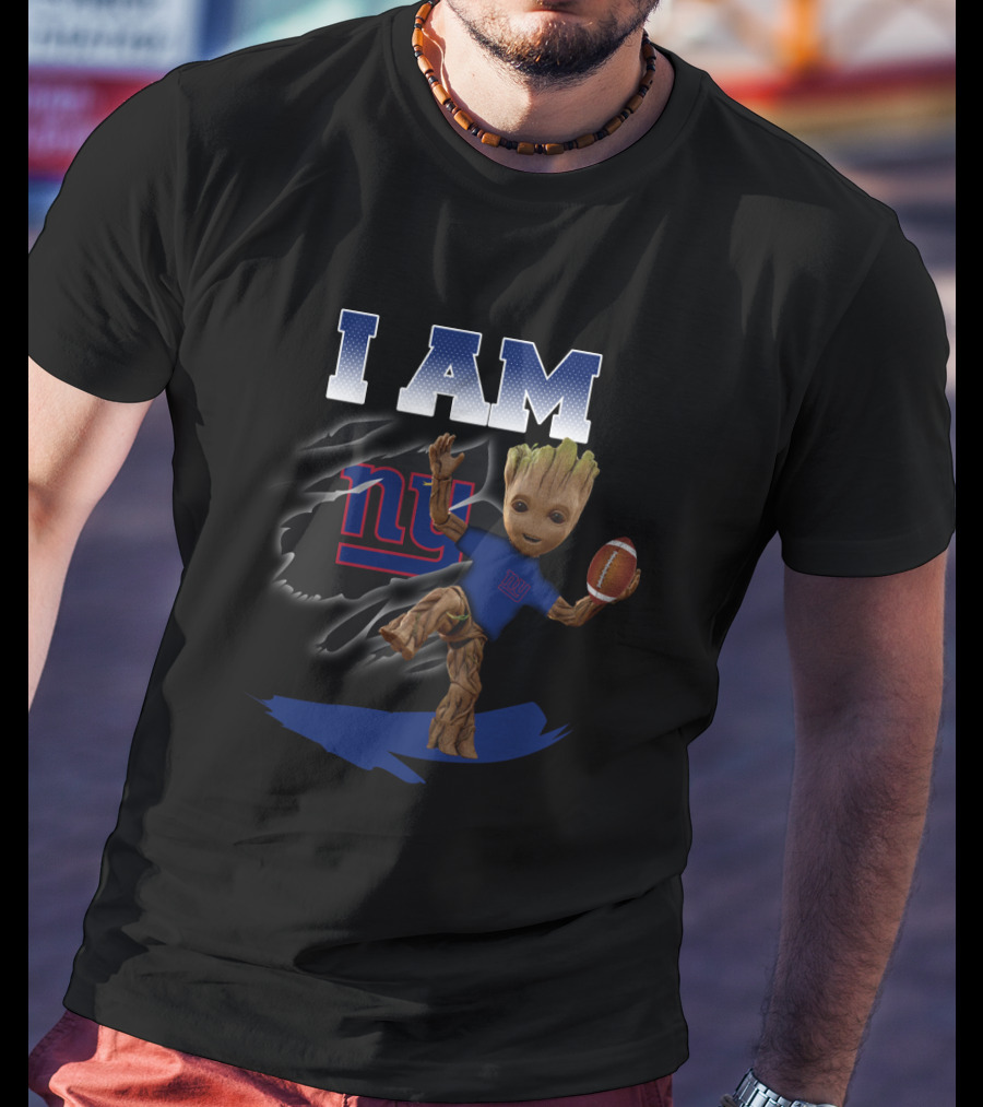 I Am Groot New York Giants Football Fan T-Shirt