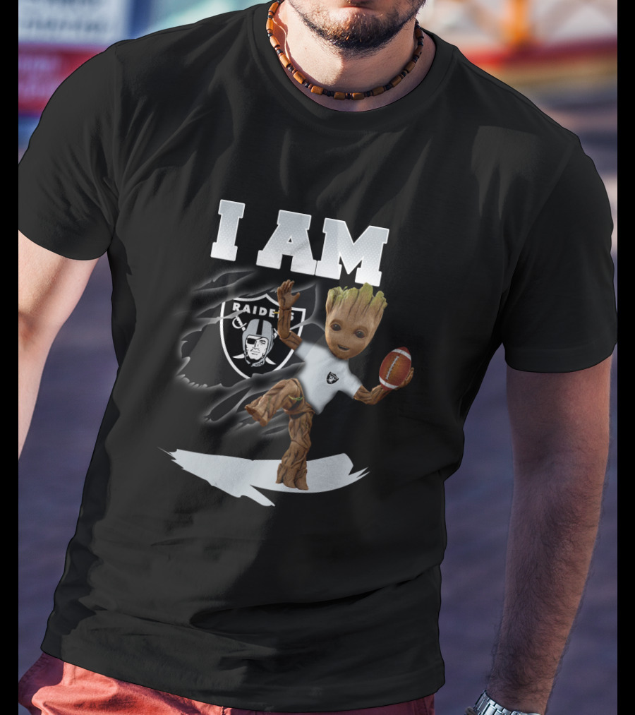 I Am Oakland Raiders Groot Football Fan T-Shirt