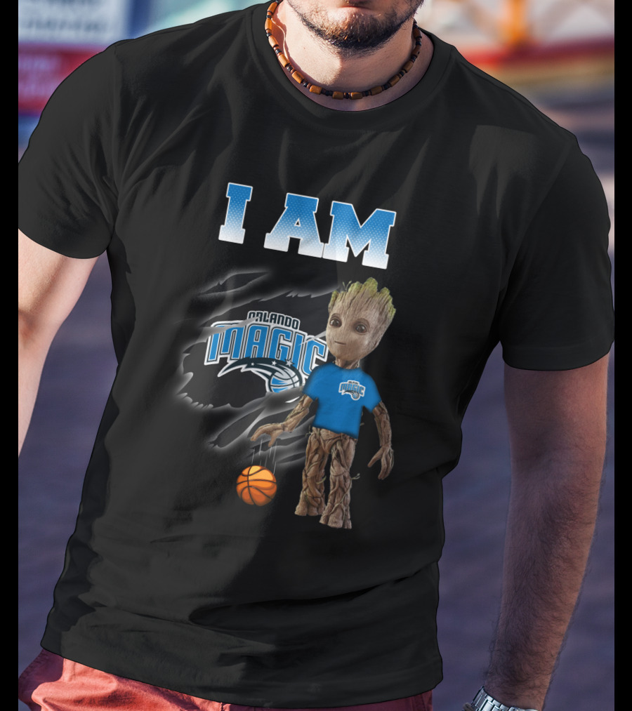 I Am Orlando Magic Groot Basketball Fan T-Shirt