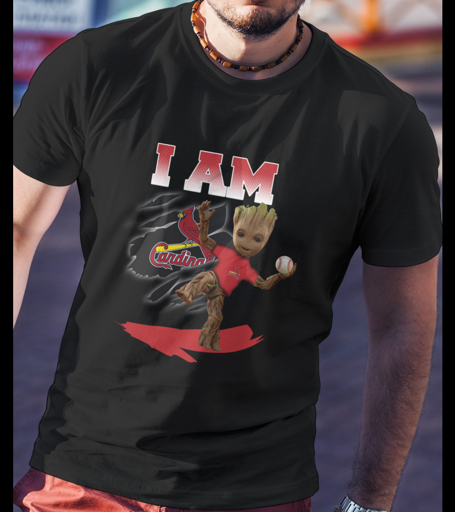 I Am St. Louis Cardinals Groot Baseball Fan T-Shirt