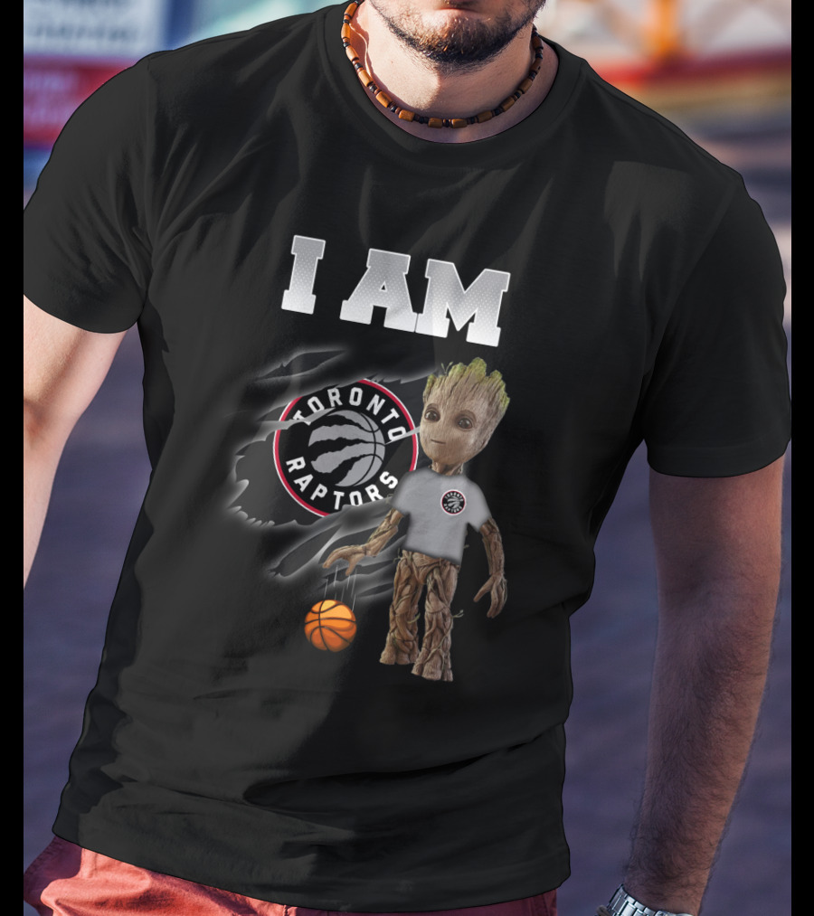 I Am Toronto Raptors Groot Basketball Fan T-Shirt