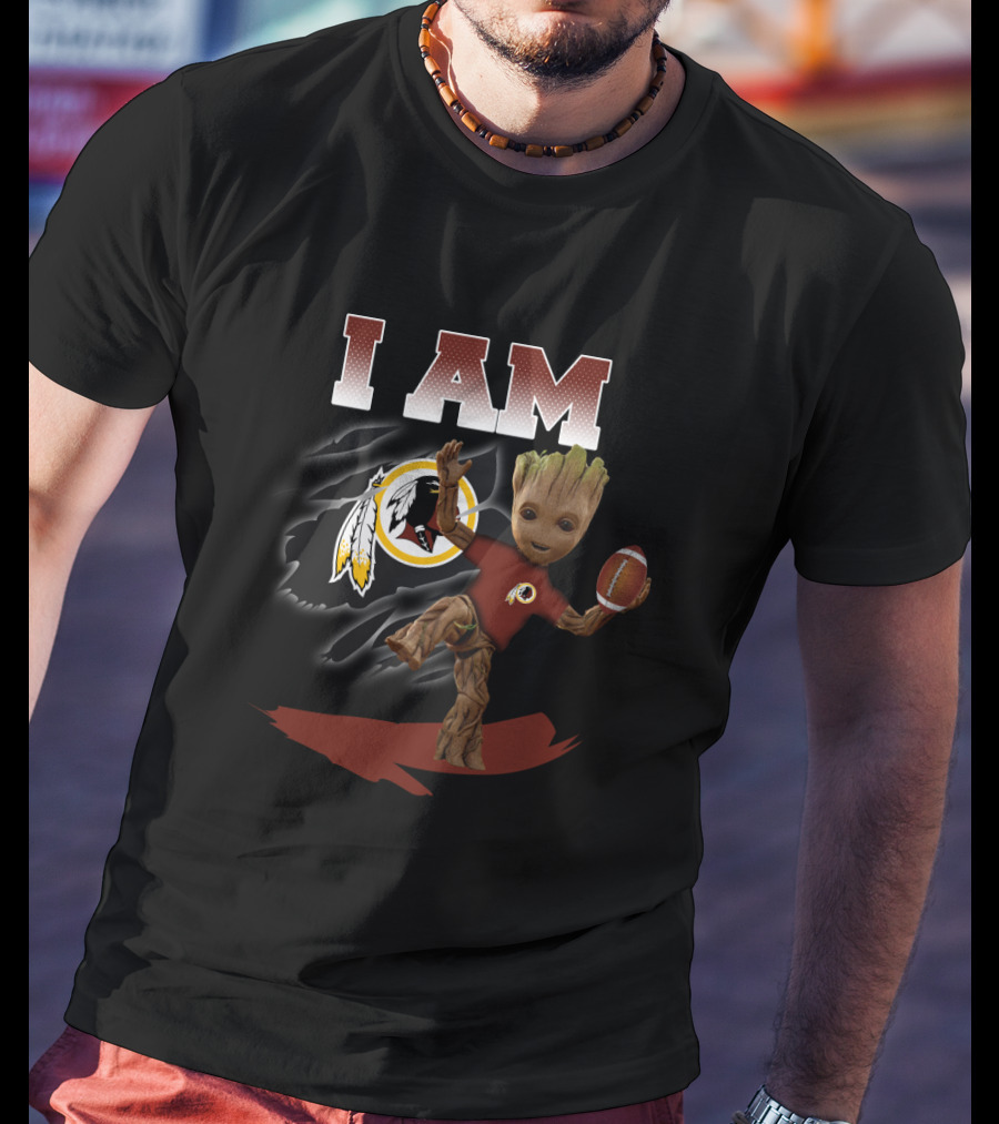 I Am Groot Washington Redskins Football Fan T-Shirt