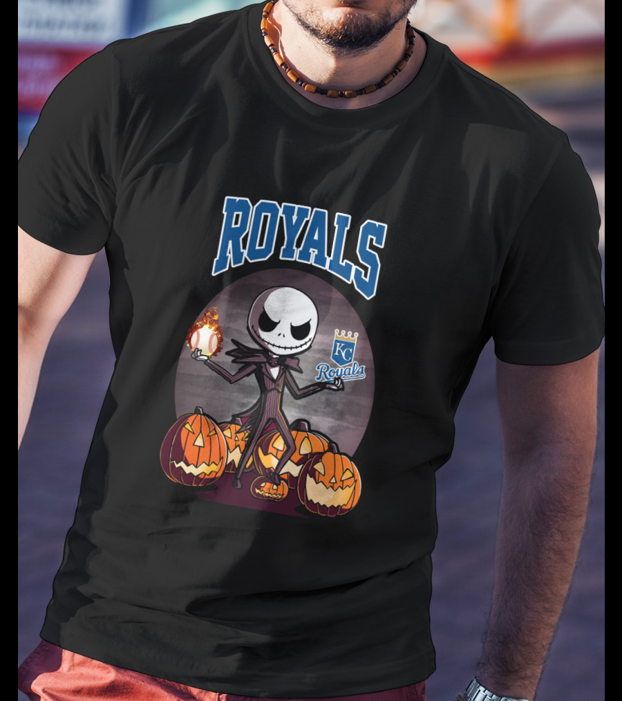 Royals Jack Skellington Halloween Kansas City Royals T-Shirt