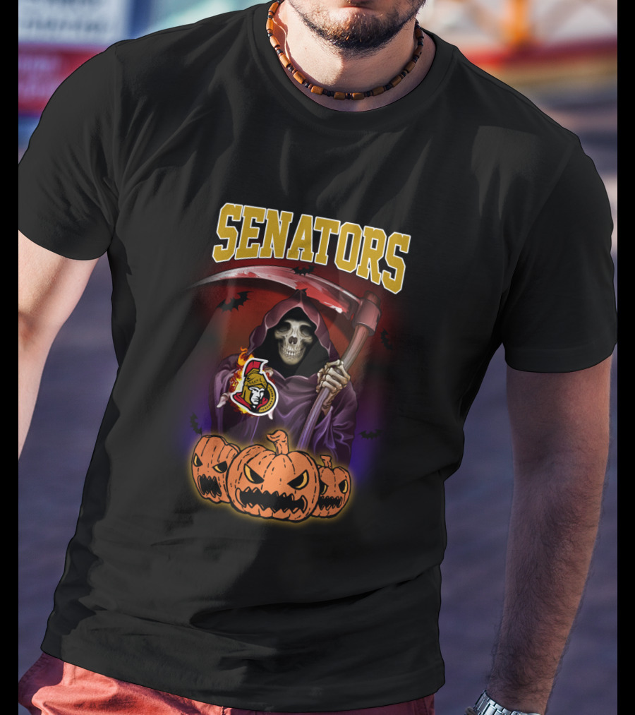 Senators Reaper Pumpkin Halloween Ottawa Senators T-Shirt