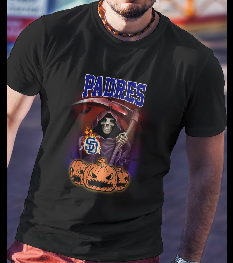 Padres Grim Reaper Halloween Pumpkins San Diego SD T-Shirt