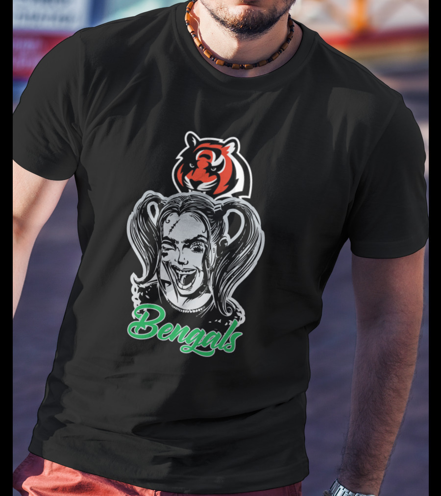 Harley Quinn Bengals Cincinnati Bengals Tiger T-Shirt