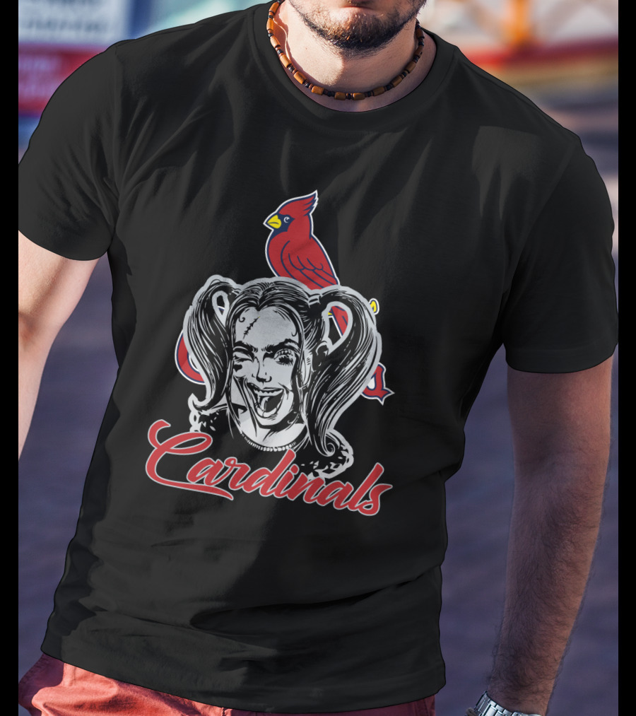Harley Quinn St. Louis Cardinals Collaboration T-Shirt
