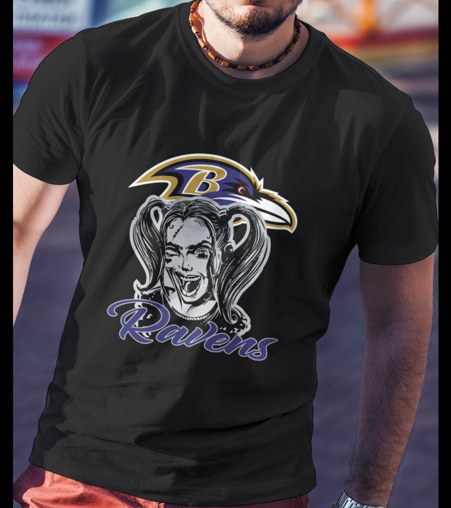 Harley Quinn Baltimore Ravens Ravens Fans T-Shirt