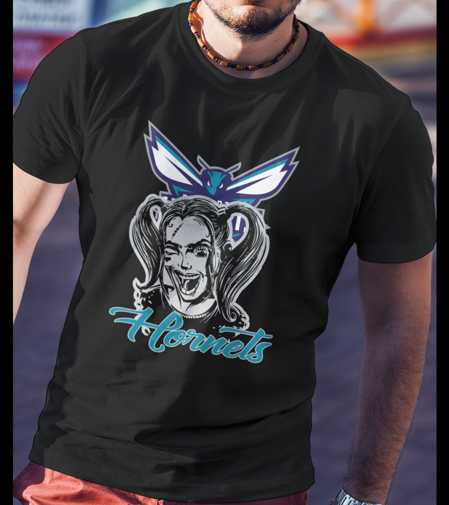 Harley Quinn Charlotte Hornets Fans T-Shirt