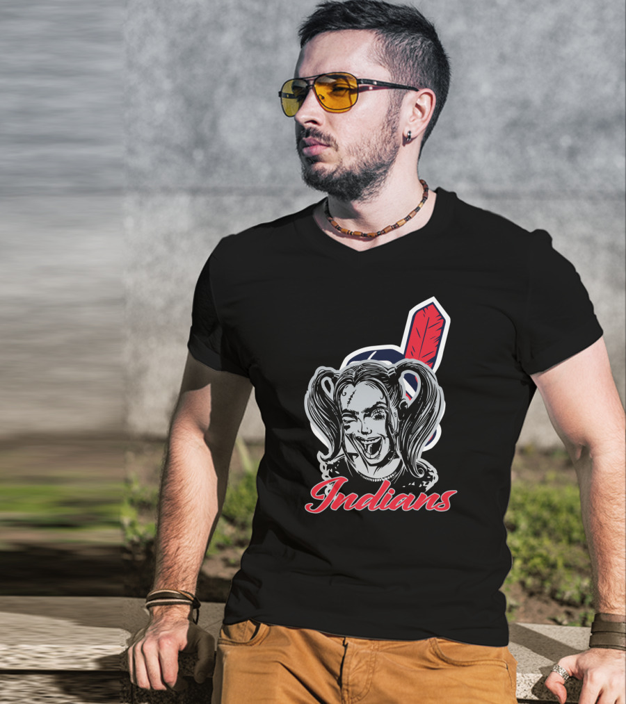 Harley Quinn Indians Fan T-Shirt