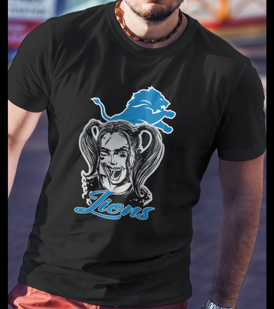 Harley Quinn Lions Detroit Fans T-Shirt