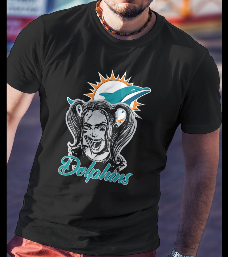 Harley Quinn Miami Dolphins Enthusiasts T-Shirt