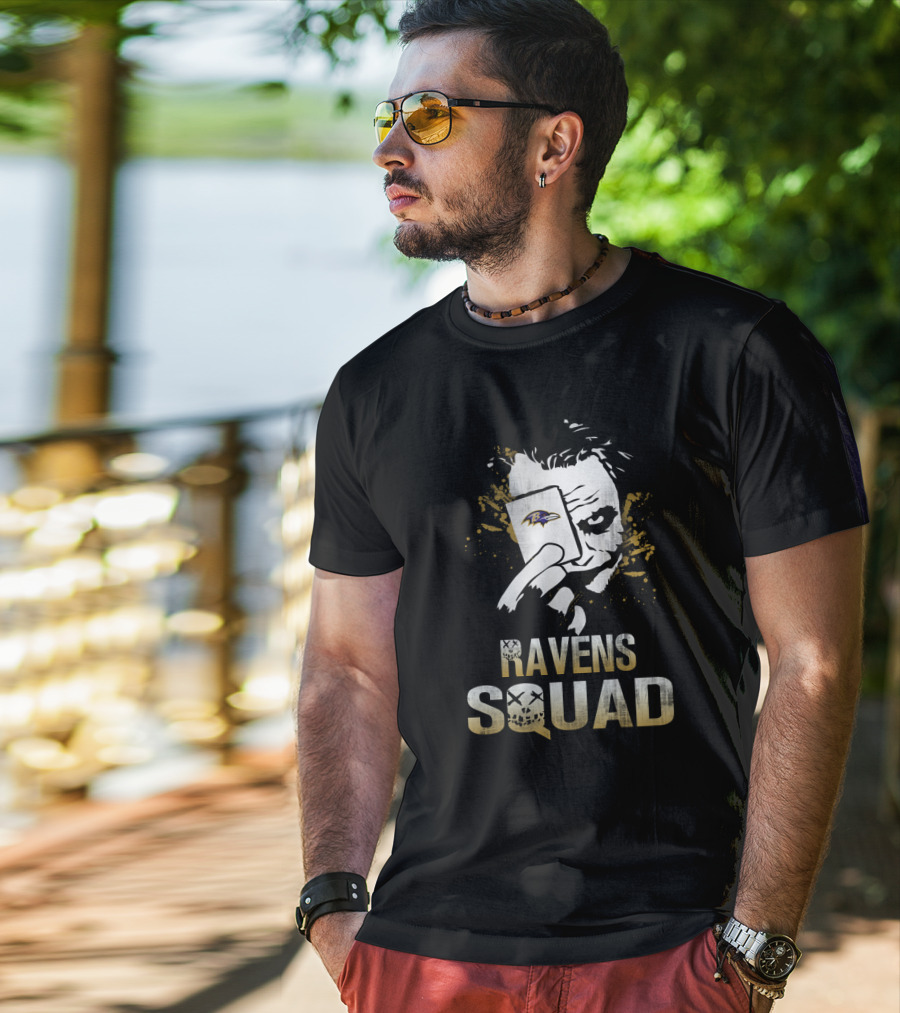 Ravens Squad Joker Baltimore Ravens Playing Card T-Shirt