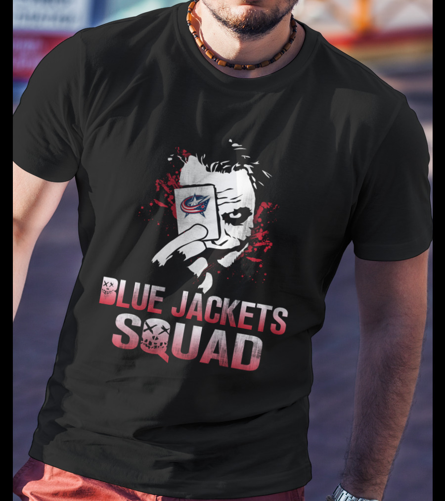 Blue Jackets Squad Joker Card Fan Tribute T-Shirt