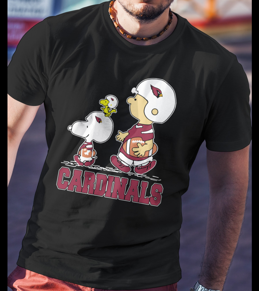 Cardinals Snoopy Fans Arizona Football Team Peanuts Characters T-Shirt