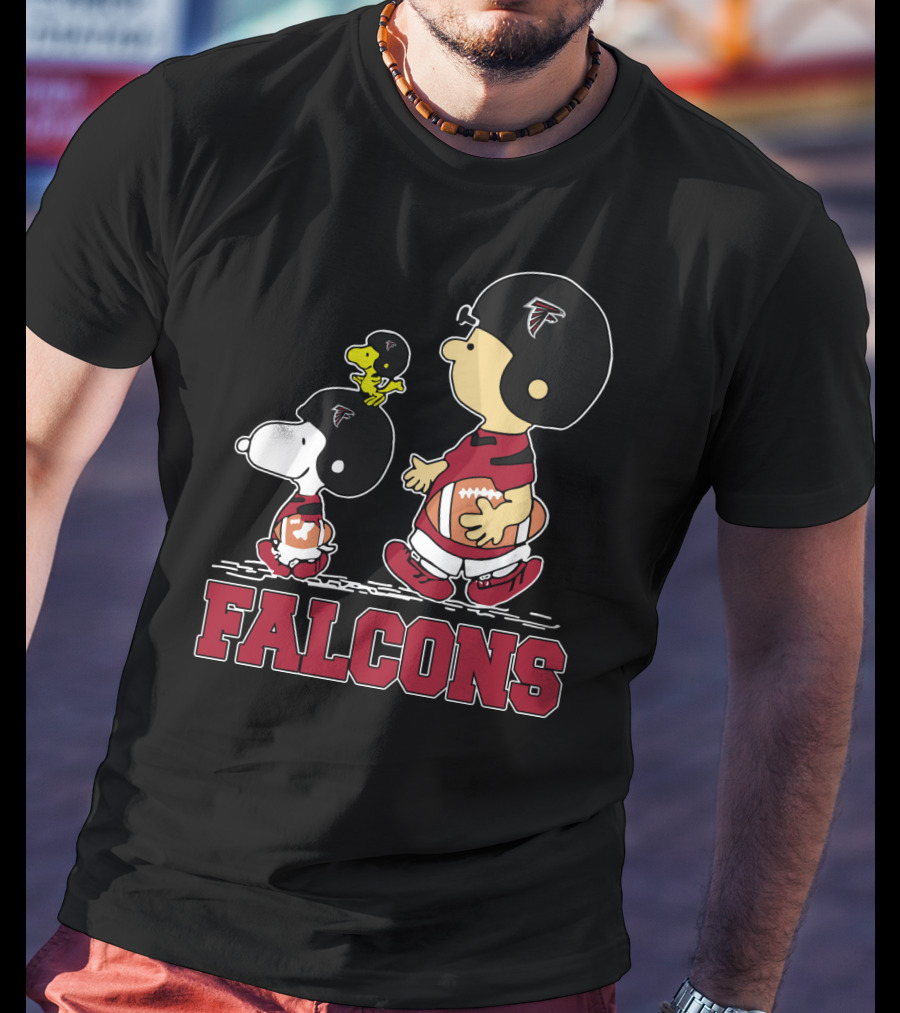 Snoopy And Woodstock Atlanta Falcons Football Fans T-Shirt