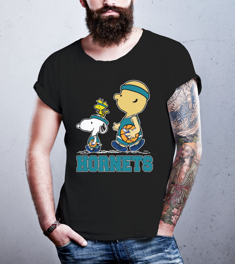 Snoopy Woodstock Basketball Hornets Fans T-Shirt