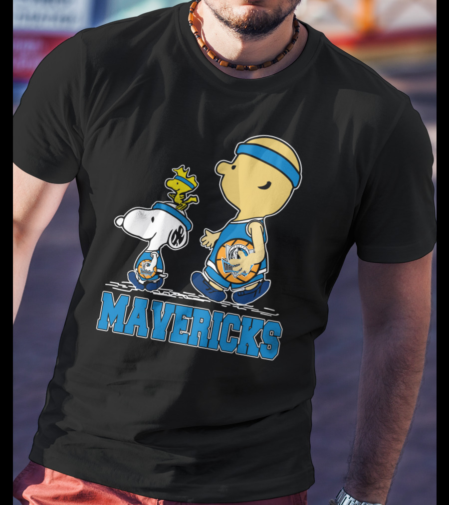 Mavericks Snoopy And Friends Basketball Team Spirit T-Shirt