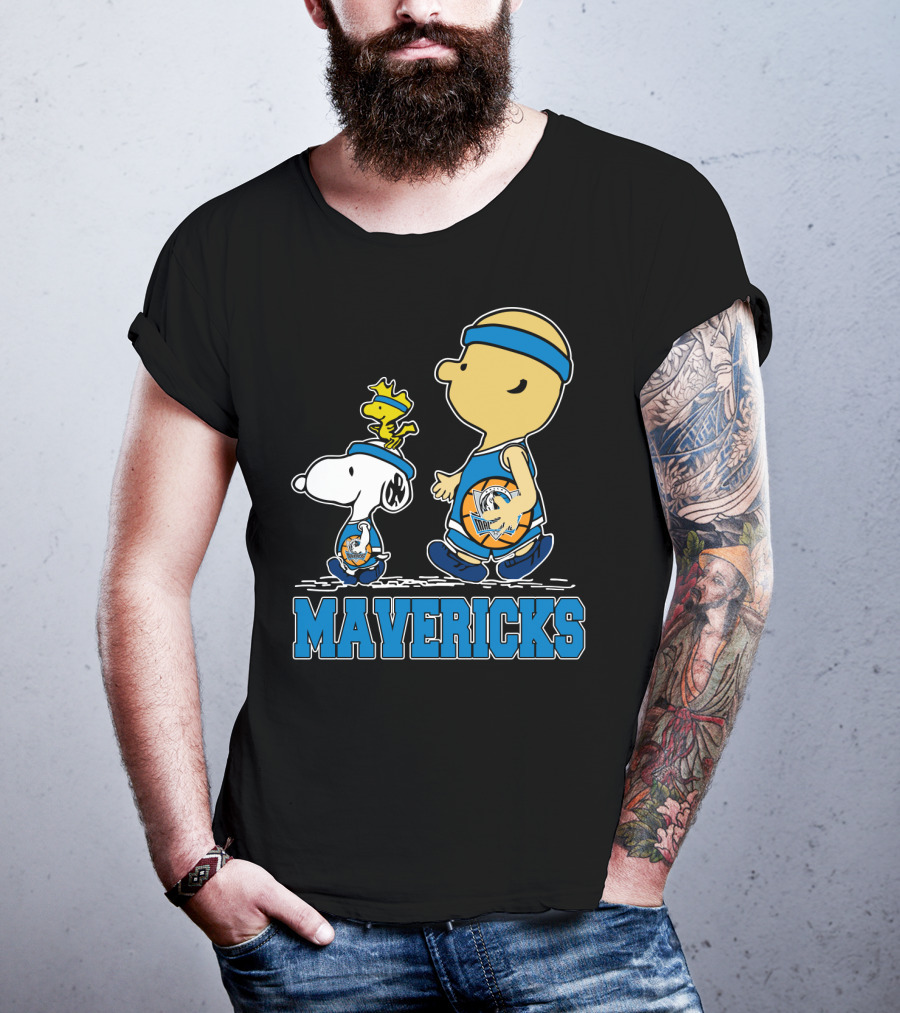 Mavericks Snoopy And Friends Basketball Team Spirit T-Shirt