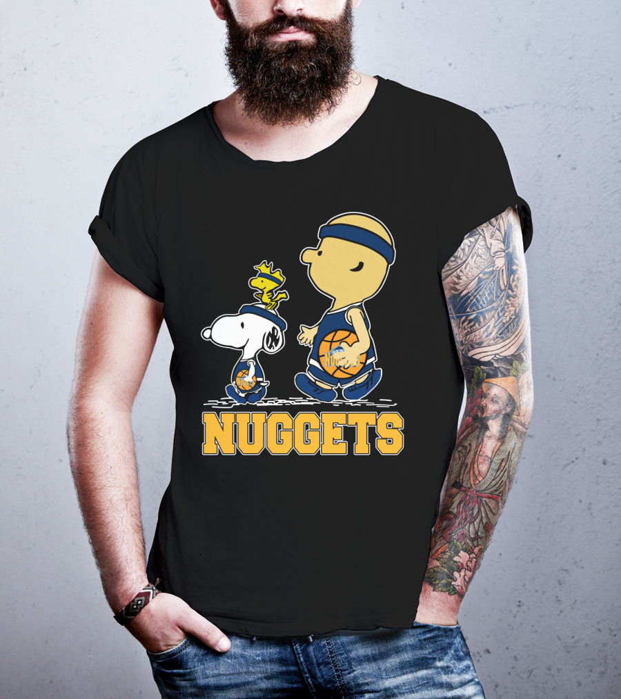 Snoopy Woodstock And Nuggets Basketball Fans T-Shirt