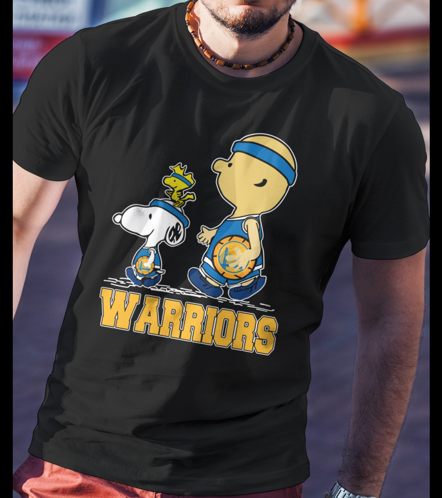 Snoopy And Friends Golden State Warriors Basketball Fans T-Shirt