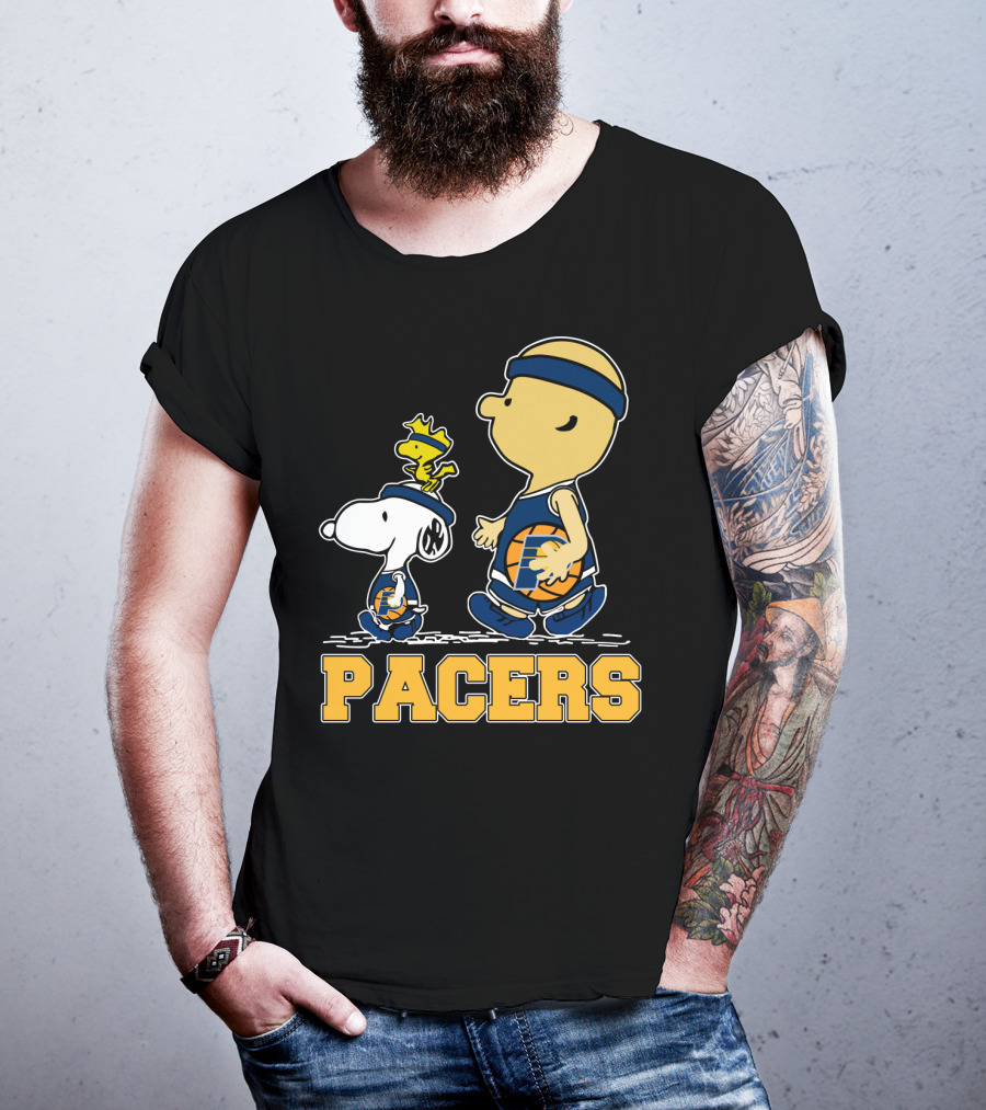 Snoopy And Woodstock Pacers Basketball Fans T-Shirt