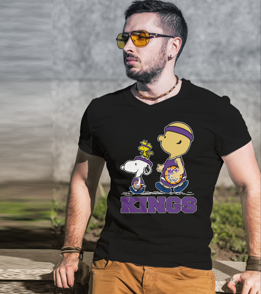 Kings Snoopy And Characters Sacramento Basketball Fans T-Shirt