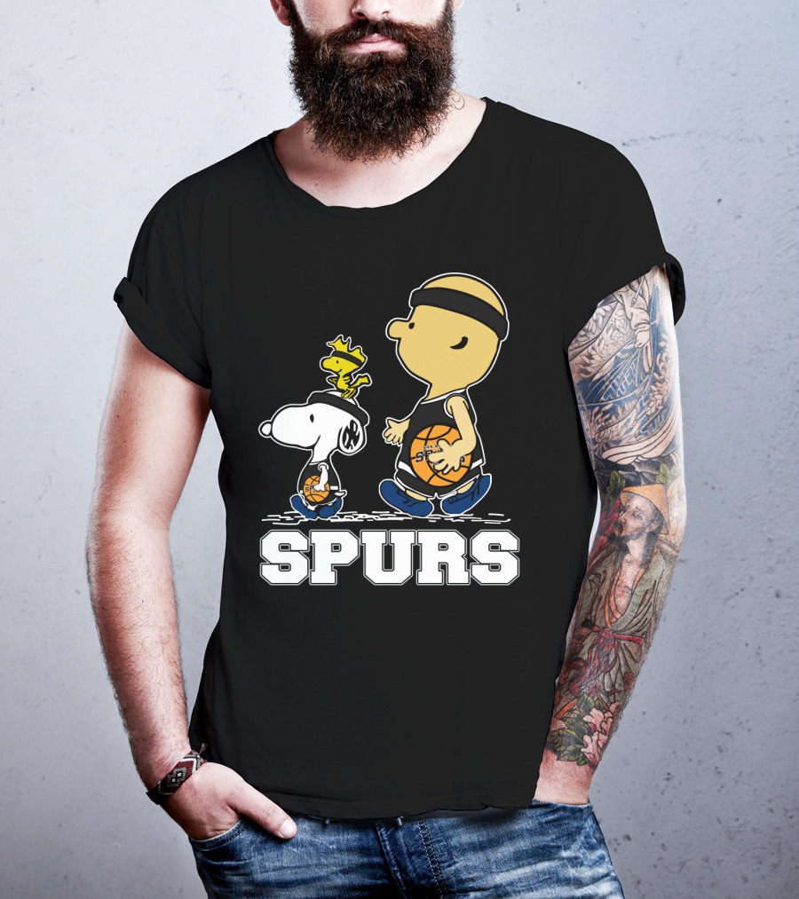 Snoopy Woodstock Basketball San Antonio Spurs Fans T-Shirt