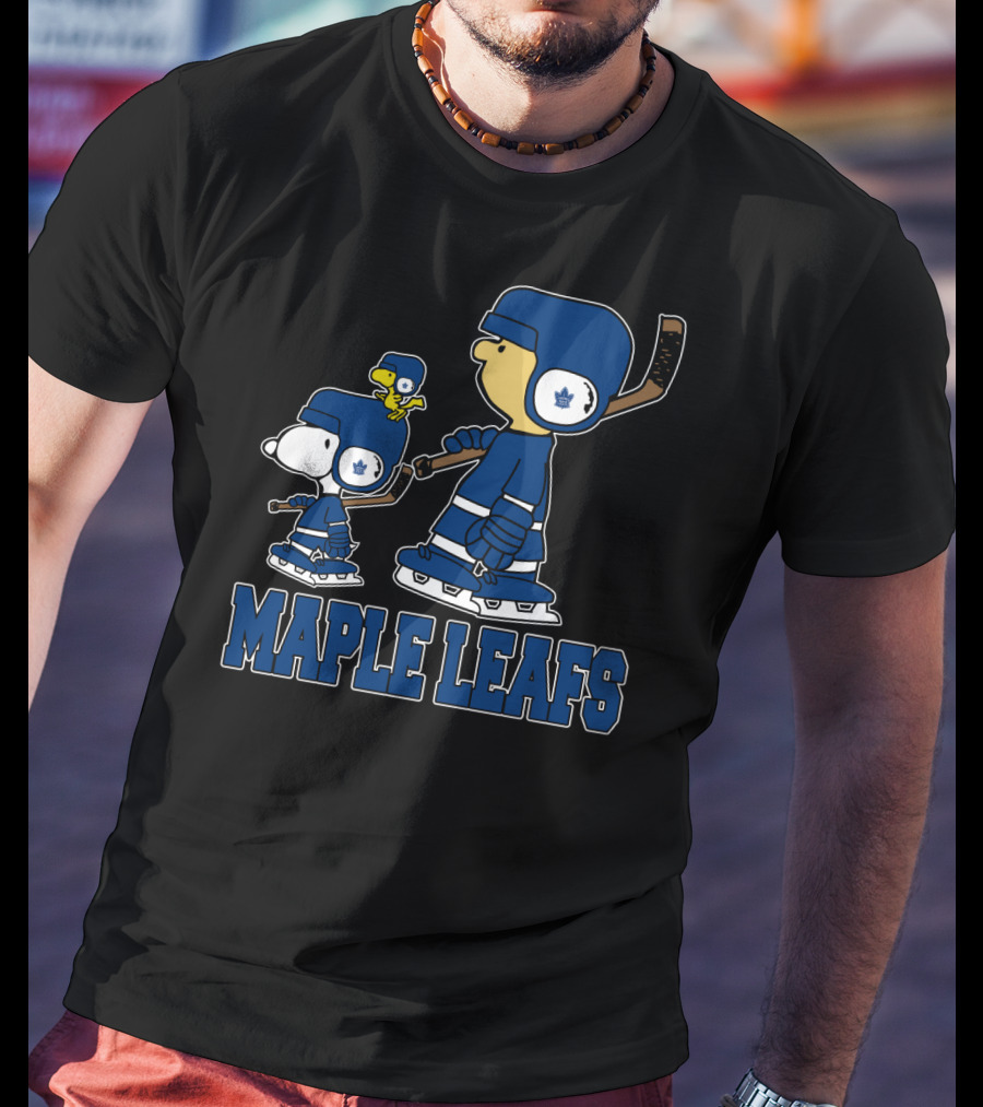Snoopy Lucy Woodstock Toronto Maple Leafs Hockey Fans T-Shirt