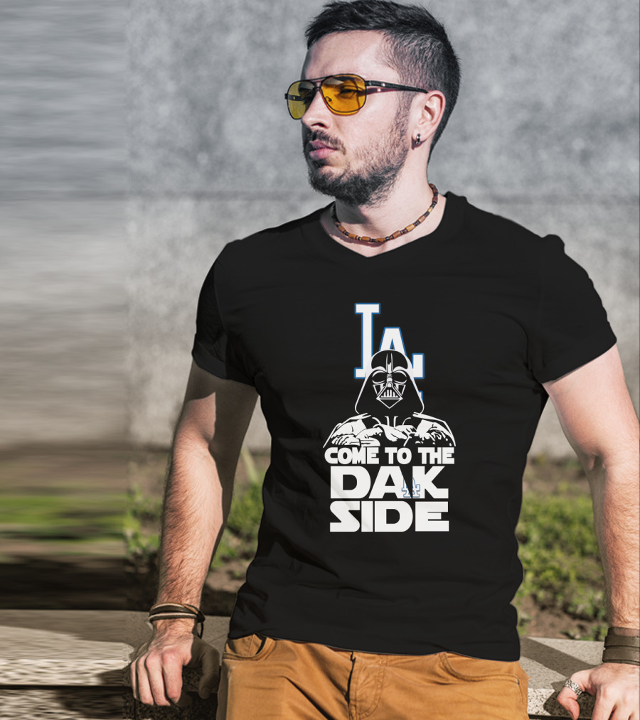 Darth Vader Come To The Dark Side Los Angeles Dodgers LA T-Shirt
