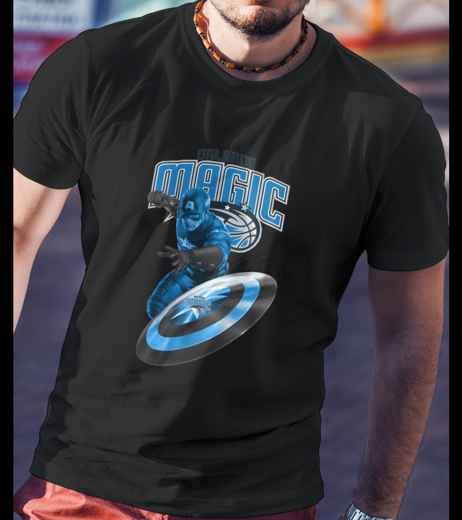 Orlando Magic Captain America Fans Assemblage T-Shirt