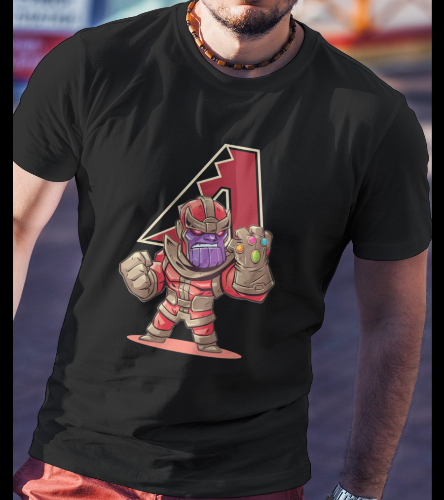 Thanos Arizona Diamondbacks Infinity Gauntlet Crossover T-Shirt