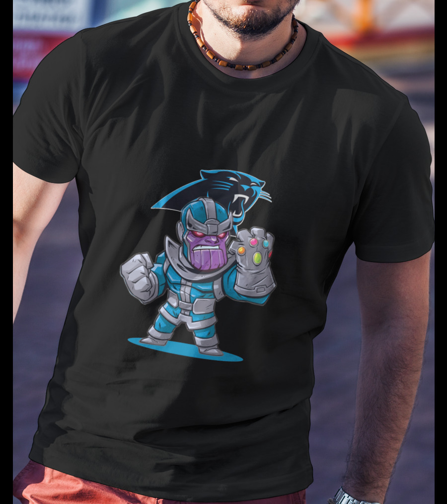 Thanos Carolina Panthers Infinity Gauntlet Fandom Fusion T-Shirt
