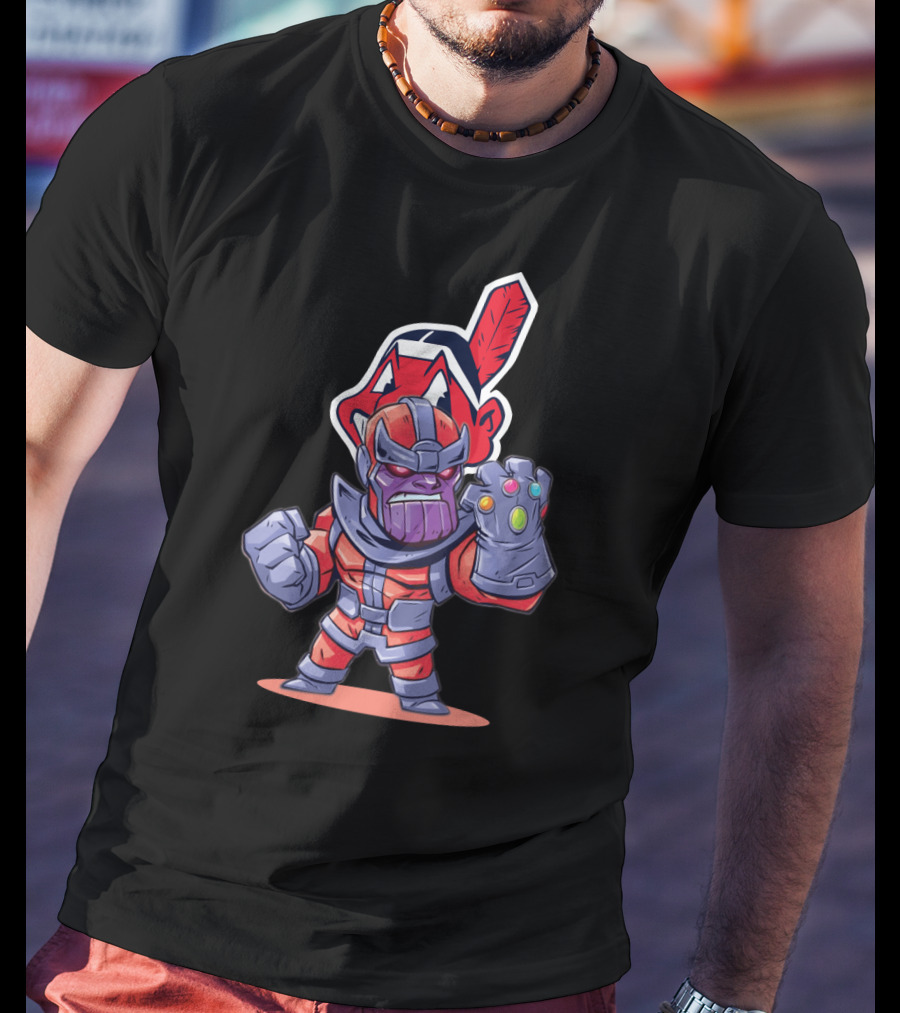 Thanos Meets Cleveland Indians Fans Iconic Crossover T-Shirt