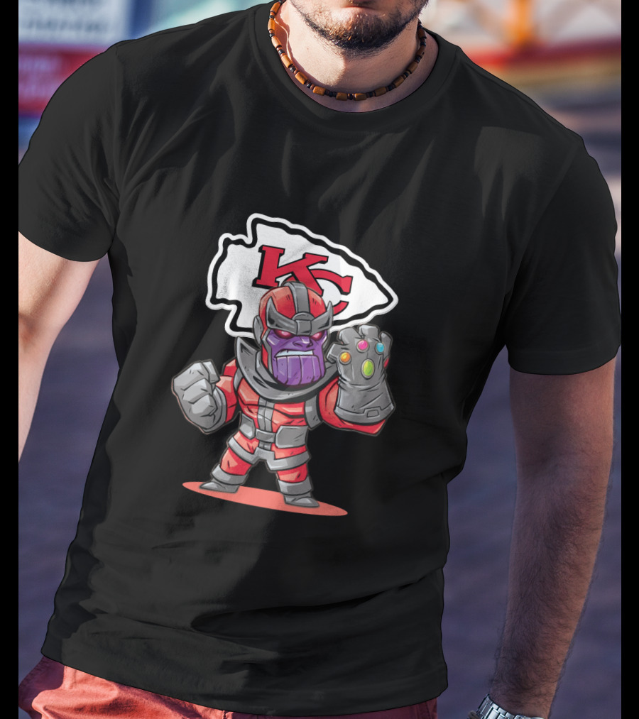 Thanos In Kansas City Chiefs Colors With Kc T-Shirt
