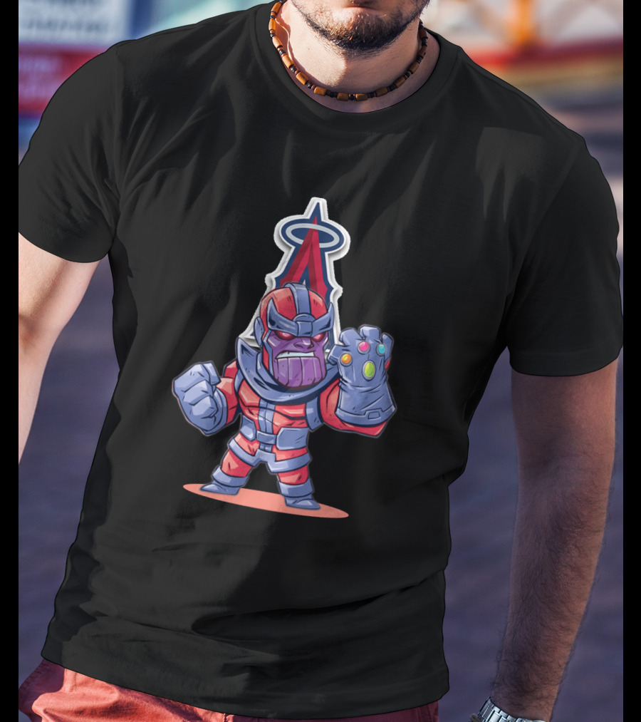 Thanos Los Angeles Angels Infinity Gauntlet Character T-Shirt