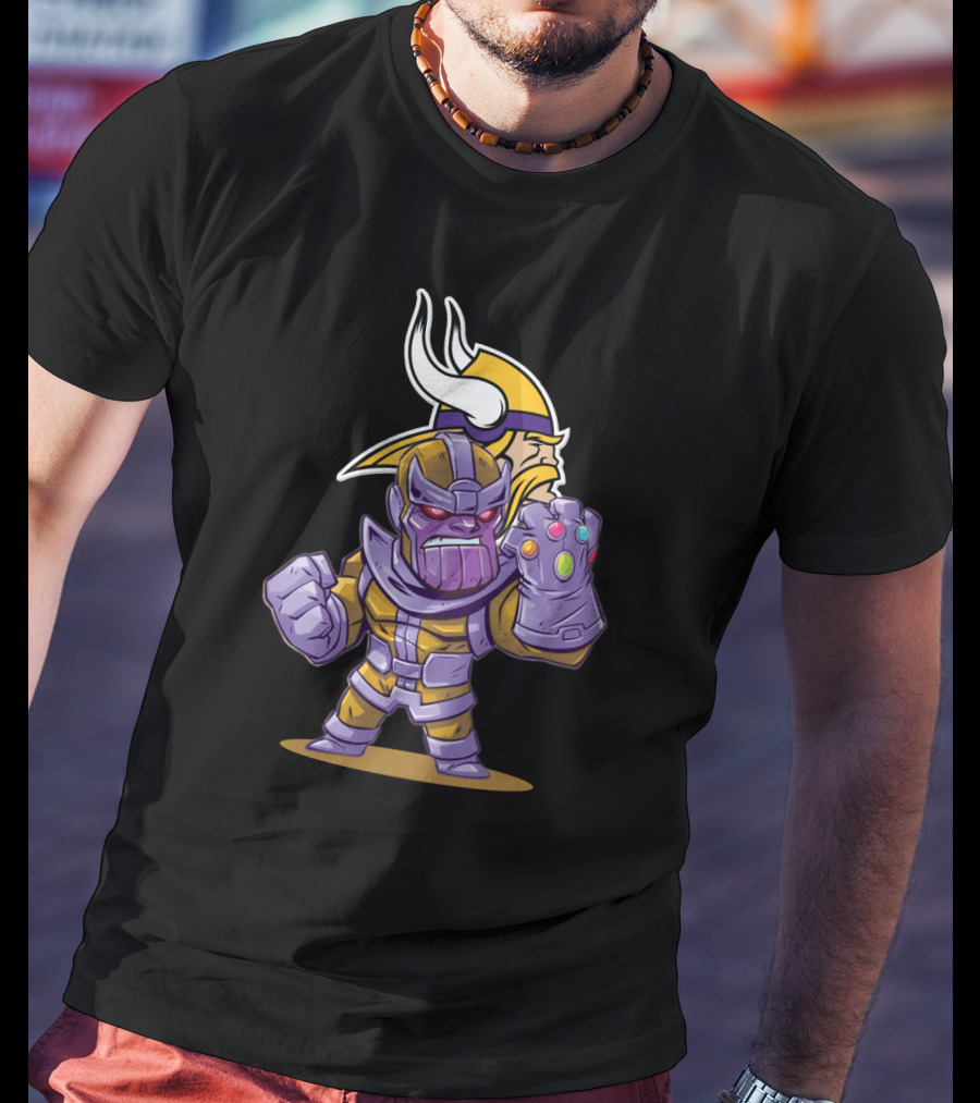 Thanos Minnesota Vikings Crossover T-Shirt