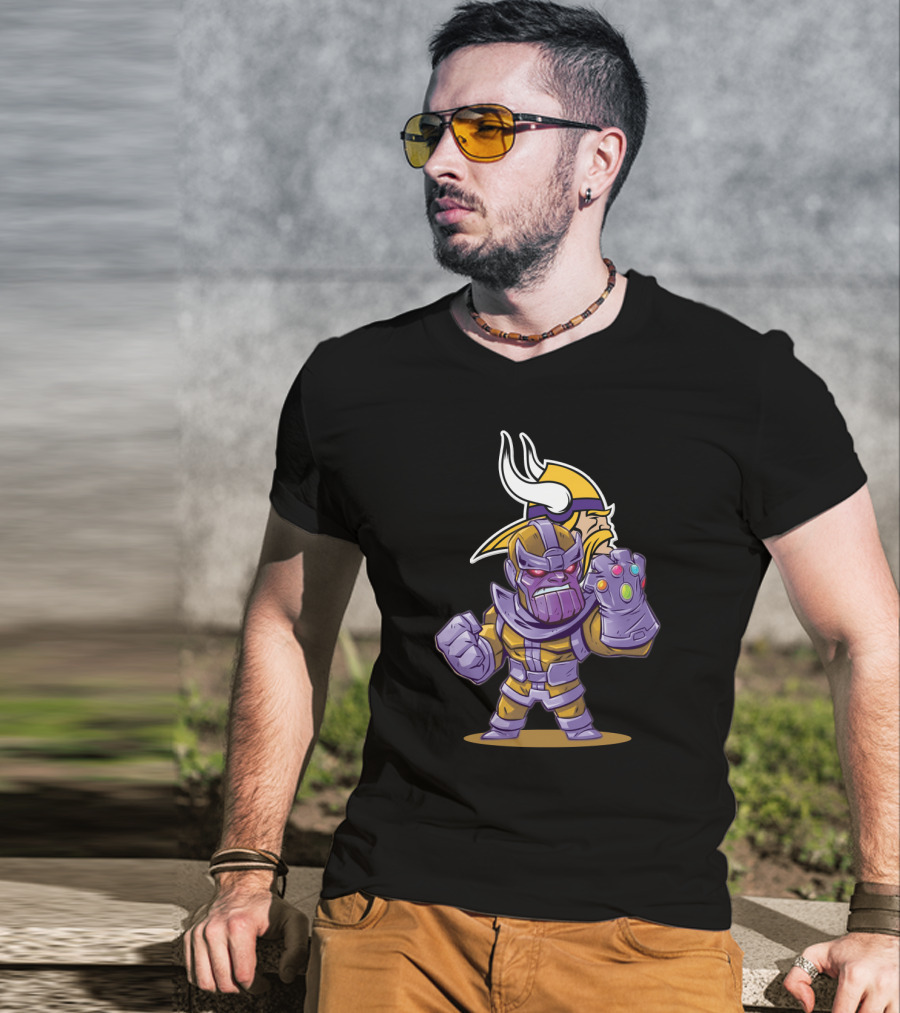 Thanos Minnesota Vikings Crossover T-Shirt