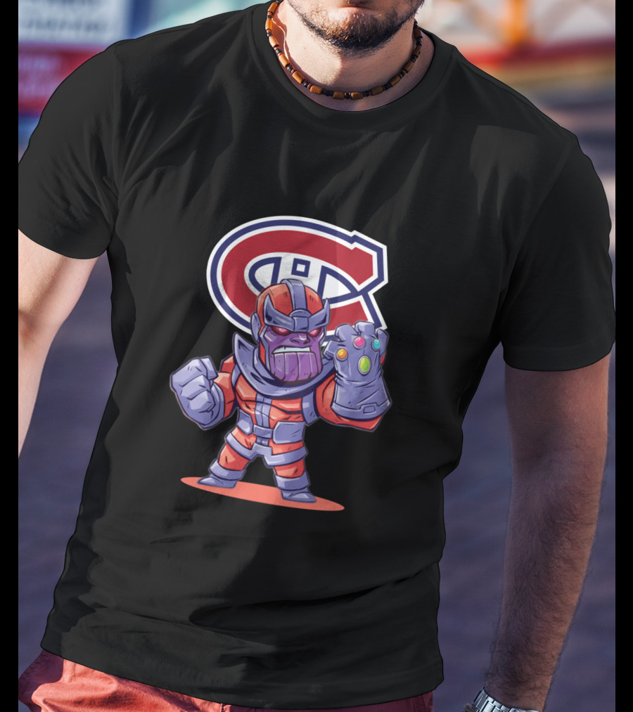 Thanos Montreal Canadiens Infinity Gauntlet Fan Art Marvel Crossover T-Shirt