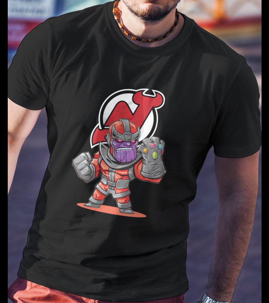 Thanos New Jersey Devils Fans Avengers Crossover T-Shirt
