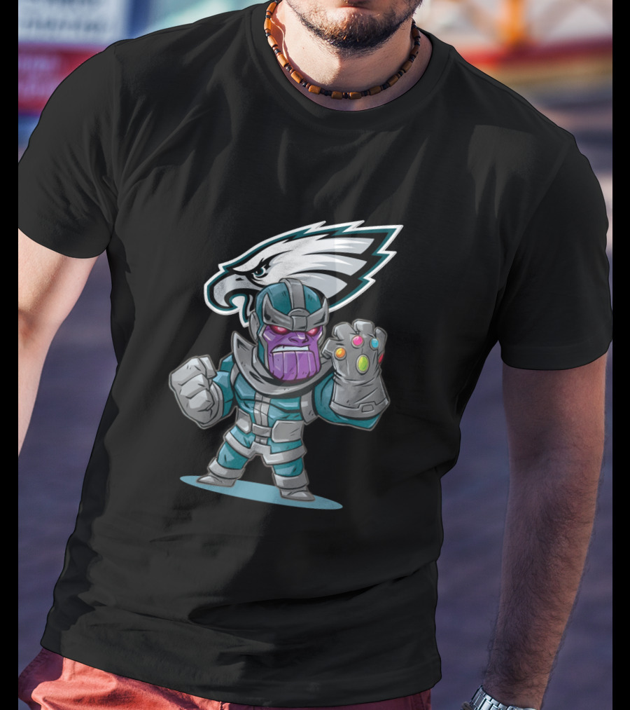 Thanos Philadelphia Eagles Infinity Gauntlet Clash T-Shirt