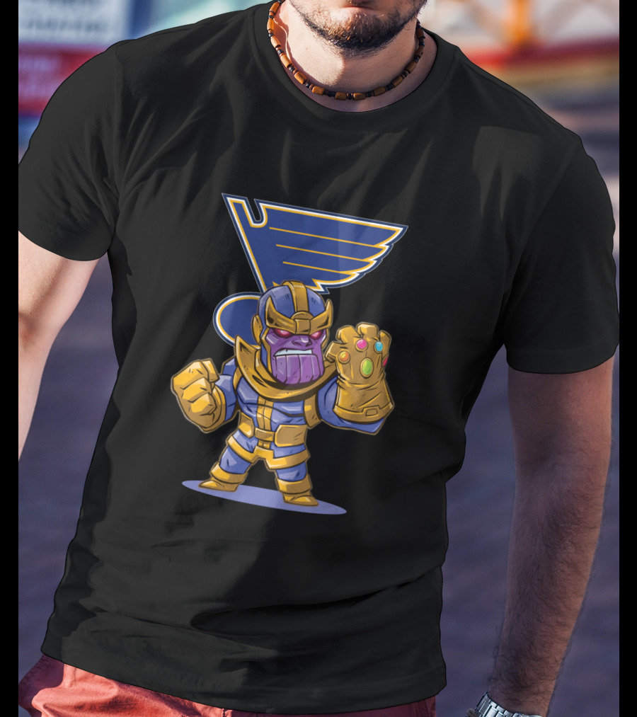 Thanos Infinity Gauntlet Meets St. Louis Blues T-Shirt