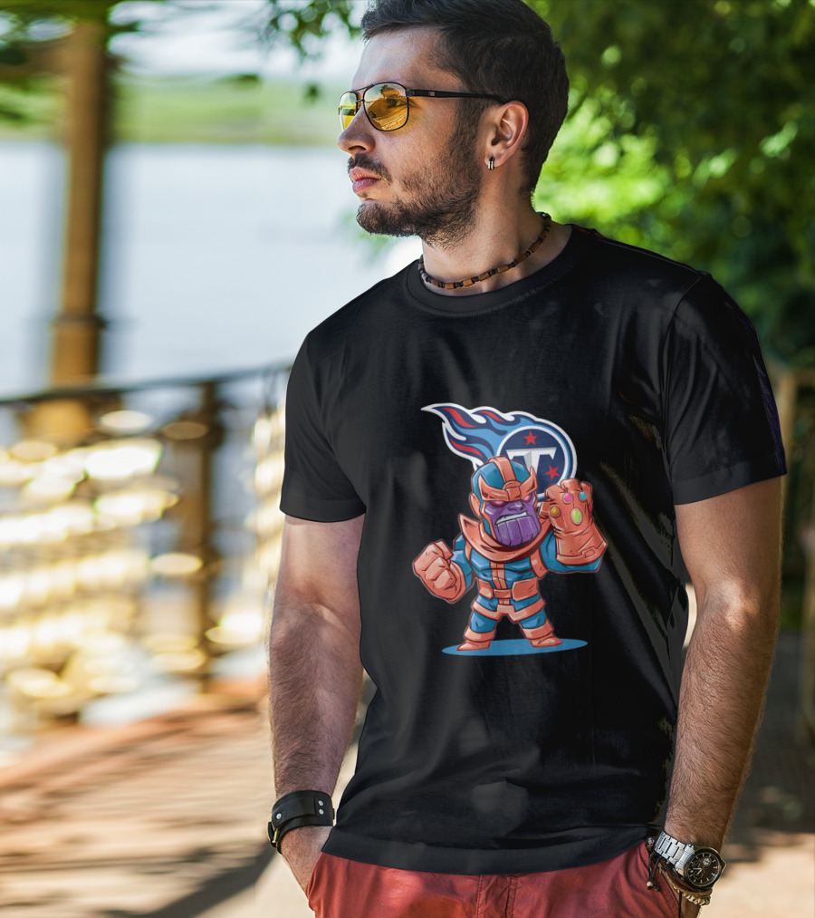 Thanos Tennessee Titans Crossover Fans Marvel Nfl Collaboration T-Shirt