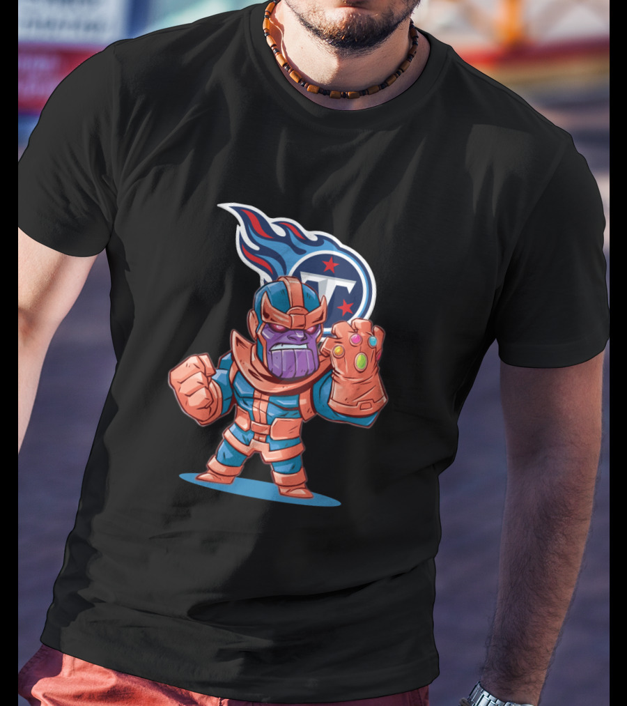 Thanos Tennessee Titans Crossover Fans Marvel Nfl Collaboration T-Shirt
